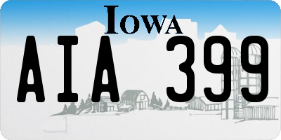 IA license plate AIA399