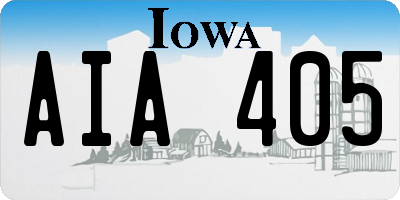 IA license plate AIA405