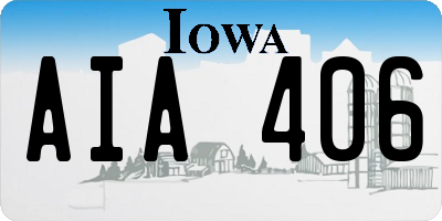IA license plate AIA406