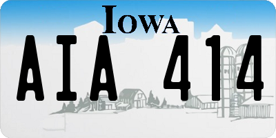 IA license plate AIA414