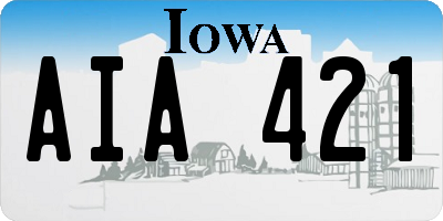 IA license plate AIA421