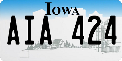 IA license plate AIA424