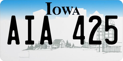 IA license plate AIA425