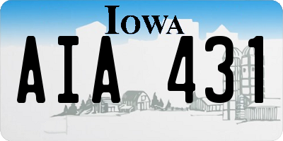 IA license plate AIA431