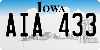IA license plate AIA433