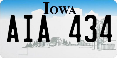 IA license plate AIA434