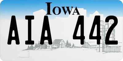 IA license plate AIA442
