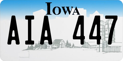 IA license plate AIA447