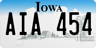 IA license plate AIA454