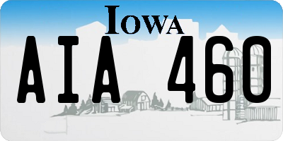 IA license plate AIA460