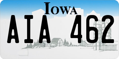 IA license plate AIA462