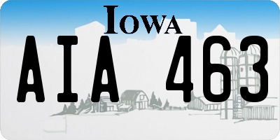 IA license plate AIA463