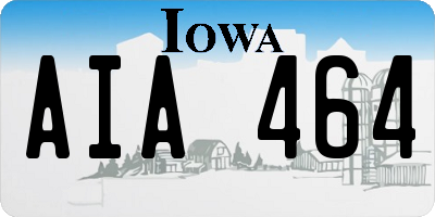 IA license plate AIA464