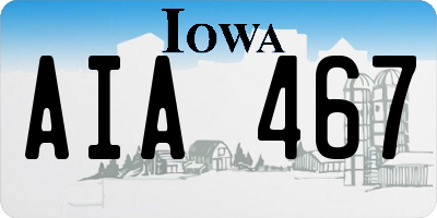 IA license plate AIA467