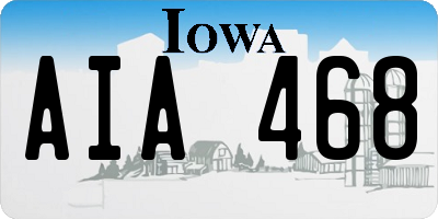 IA license plate AIA468