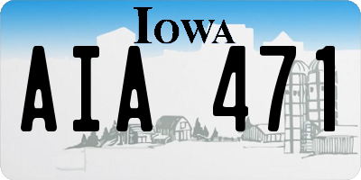 IA license plate AIA471