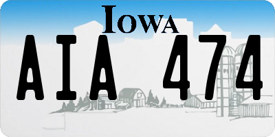 IA license plate AIA474