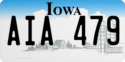 IA license plate AIA479