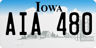 IA license plate AIA480