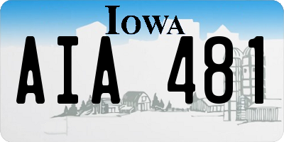 IA license plate AIA481