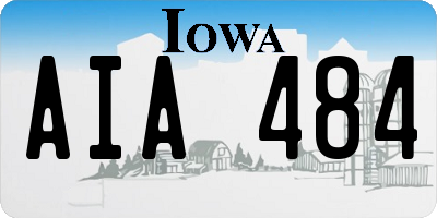 IA license plate AIA484