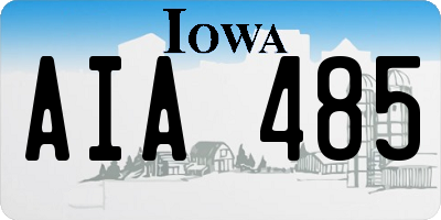 IA license plate AIA485