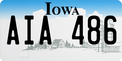 IA license plate AIA486