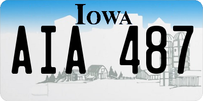 IA license plate AIA487
