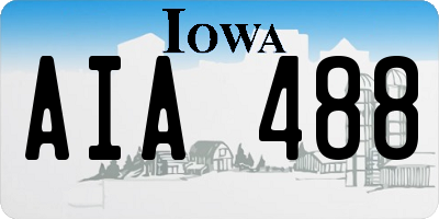 IA license plate AIA488