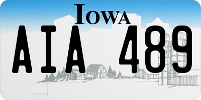 IA license plate AIA489