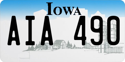 IA license plate AIA490