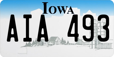 IA license plate AIA493