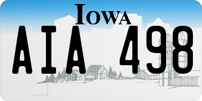 IA license plate AIA498
