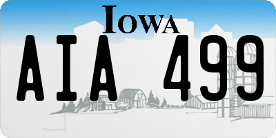 IA license plate AIA499