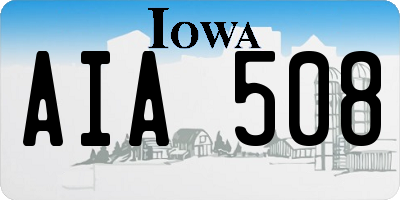 IA license plate AIA508
