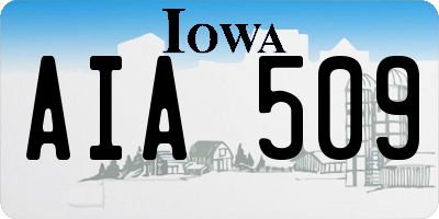 IA license plate AIA509