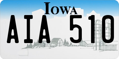 IA license plate AIA510