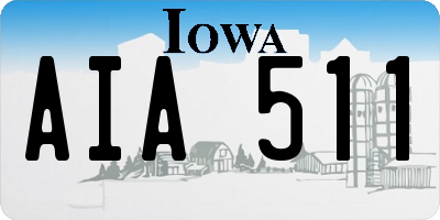 IA license plate AIA511
