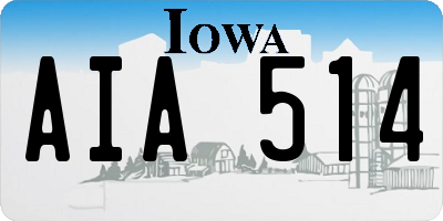 IA license plate AIA514