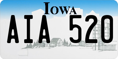 IA license plate AIA520