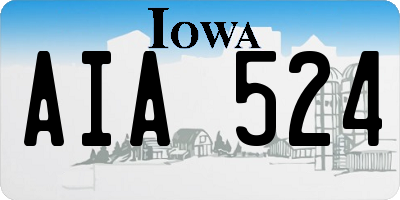 IA license plate AIA524