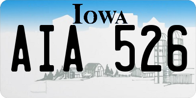 IA license plate AIA526