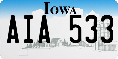 IA license plate AIA533