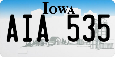 IA license plate AIA535