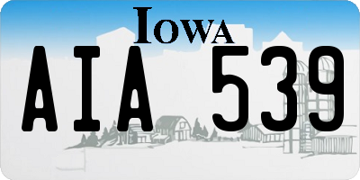 IA license plate AIA539