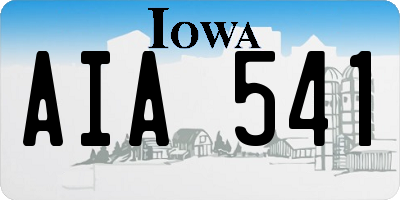 IA license plate AIA541