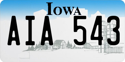 IA license plate AIA543