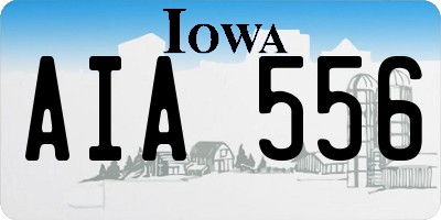 IA license plate AIA556