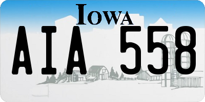IA license plate AIA558