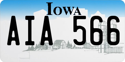 IA license plate AIA566